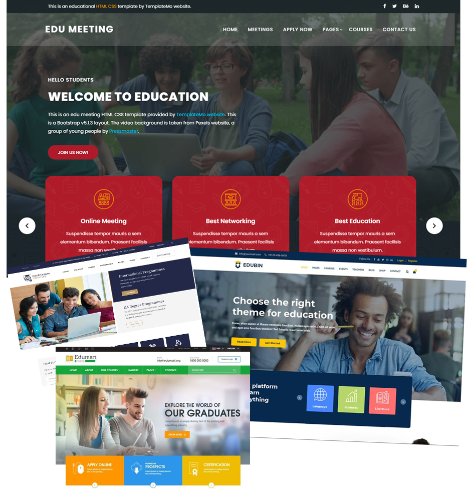 example websites created for schoolenergy.org.